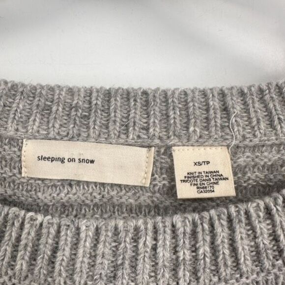 Anthropologie Sleeping on Snow Nuvola Sweater Gray Soft Size XS Wool Blend - Picture 4 of 11